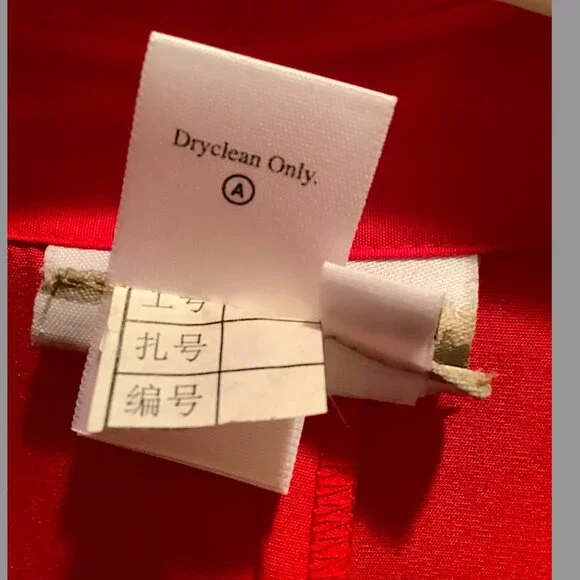 Coldwater Creek - Classic Red Wrap Dress, with side tie, 100%  silk, Size 14 - Picture 9 of 16